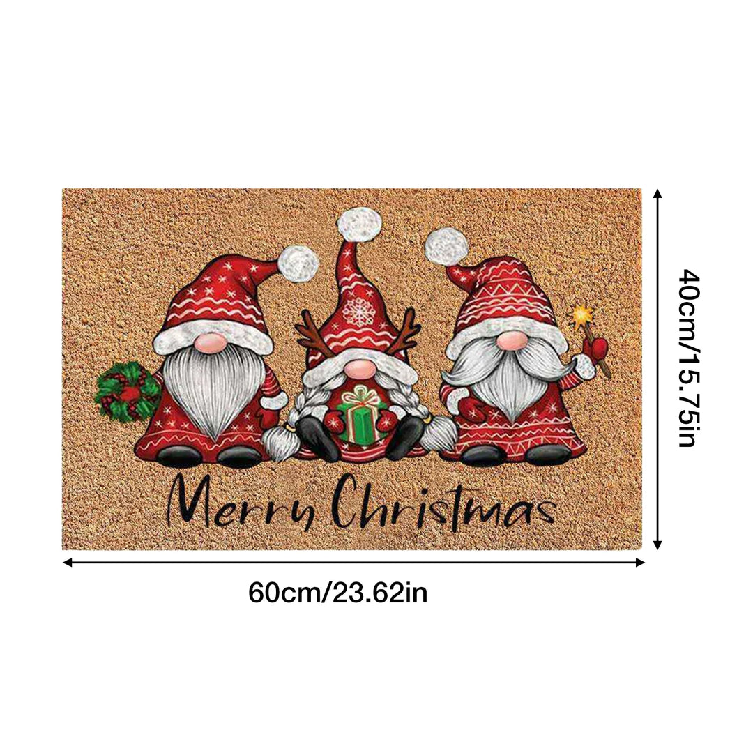 Christmas Welcome Gnome Doormat Front Porch Rugs Welcome Mat Christmas Gnome Door Mat Indoor Outdoor Doormats Entrance Carpet