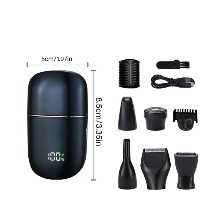 Portable Electric Nose Hair Trimmer Men Beard Shaver Wet Dry Use for