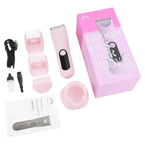 Electric Body Hair Trimmer for Men and Women Wet Dry Use with Ceramic