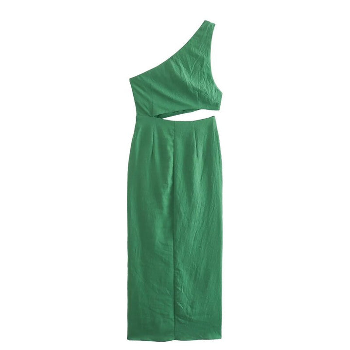 Asymmetric Cut Out Long Dress
