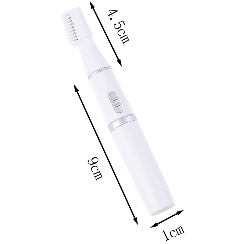 2-in-1 Facial Hair Trimmer Nose Ear Hair Shaver Trimmer Eyebrow