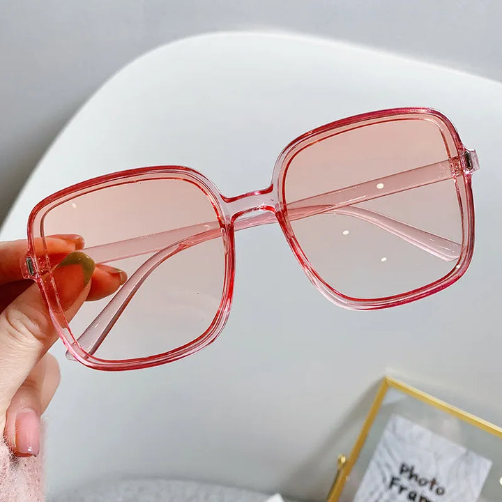 New Oversized Rectangle Sunglasses Women's Fashion Square Sun Glasses