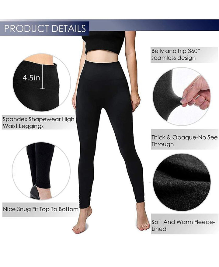 Hot! Women’s Extra Fleece Leggings High Waist Soft Stretchy Warm