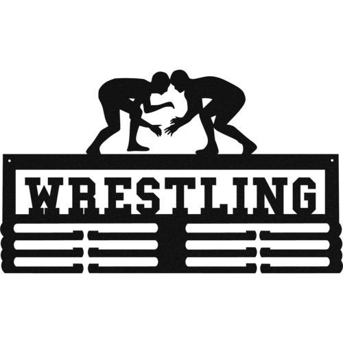 Wrestling Medal Holder - Metal Wall Art