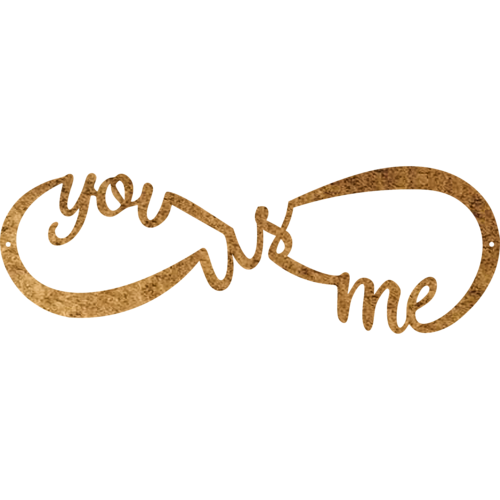 You Me and Us Infinity - Metal Wall Art