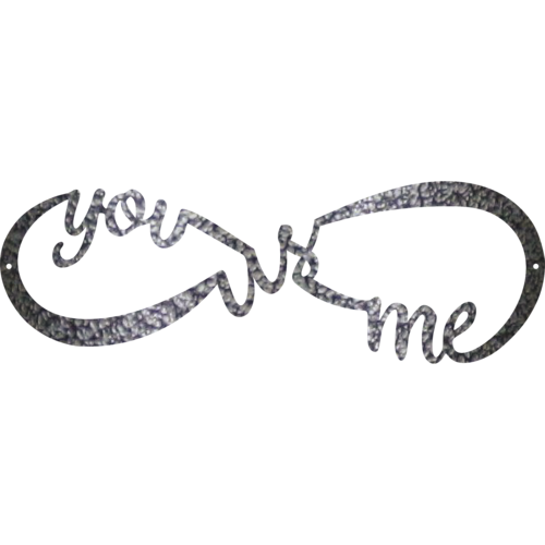 You Me and Us Infinity - Metal Wall Art