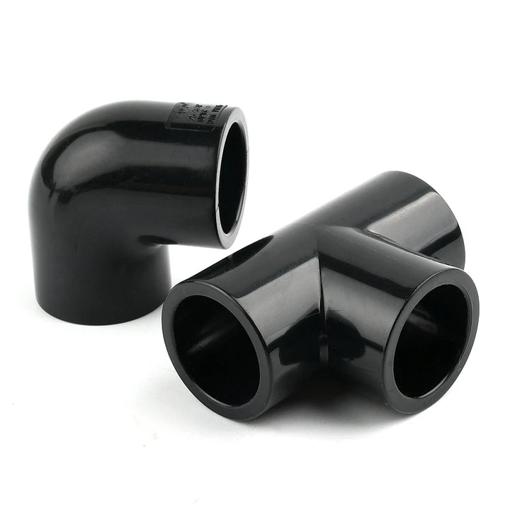 2~20PCS 20,25mm Thicken Black UPVC Connectors Aquarium Accessories Fish Tank Joints Garden Irrigation Fittings Water Pipe Joint