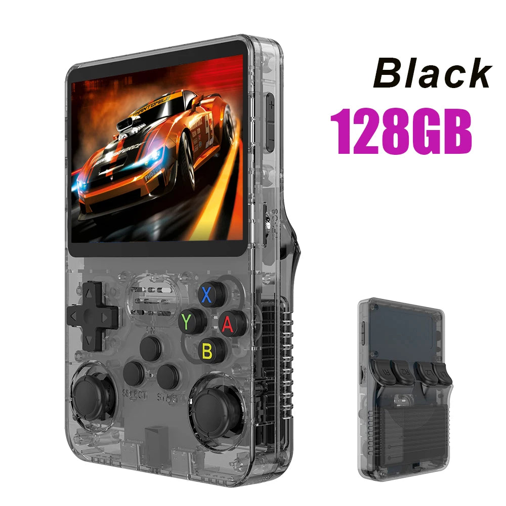 R36S Retro Video Handheld Game Console Linux System 3.5 in IPS Screen  3000mAH Battery 64G/128G TF Card Preinstalled Games