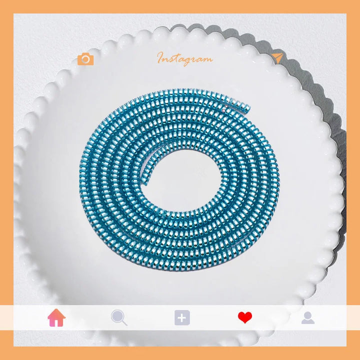 New 1.5M Plating Color TPU Spiral USB Charging Cable Protector for IPhone Samsung Xiaomi Line Protection Cable Organizer