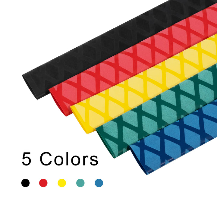 Anti-Slip Heat Shrink Tube For Fishing Rod Or DIY Electrical Insulation 5 Colors 1M 15/18/20/22/25/28/30/35/40/50mm