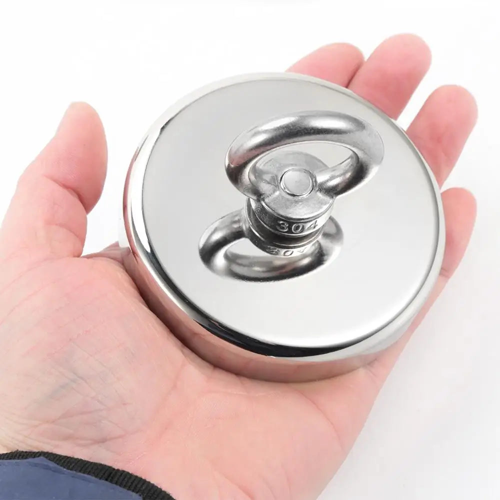 27 Strong Magnet Pot Fishing Magnet Deep Sea Salvage Magnetic Hook Permanent Neodymium NdFeB Magnetic Fishing Tool with Rope