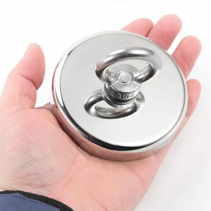 27 Strong Magnet Pot Fishing Magnet Deep Sea Salvage Magnetic Hook Permanent Neodymium NdFeB Magnetic Fishing Tool with Rope