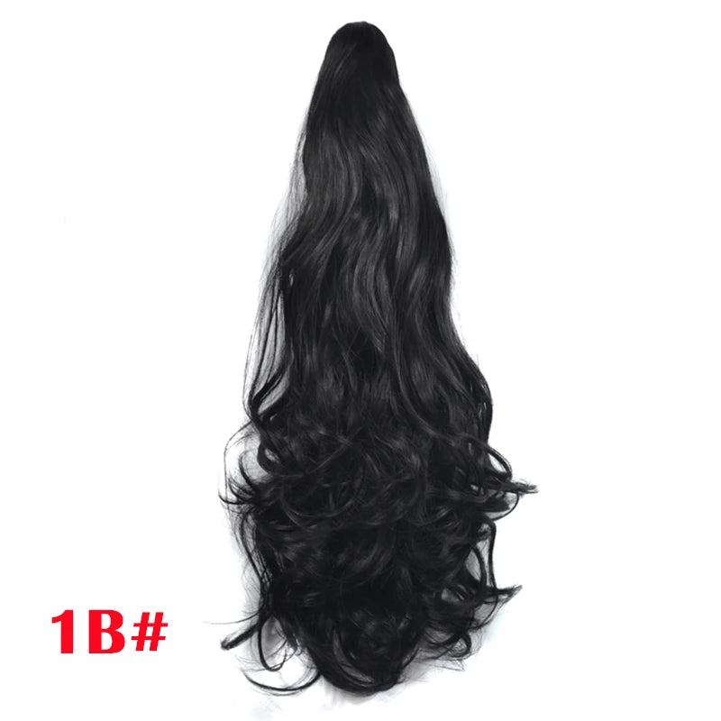 Synthetic Claw Clip On Ponytail Wavy False Hair Extension Hairpiece for Women Accessories