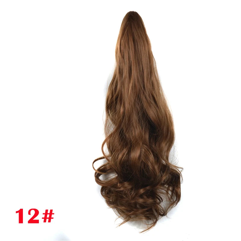 Synthetic Claw Clip On Ponytail Wavy False Hair Extension Hairpiece for Women Accessories