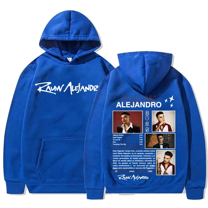 Rapper Rauw Alejandro 2025 Tour Merch Pullovers Men Women Fashion Trend High Quality Hoodies Casual Fleece Bodywarmer Sweatshirt