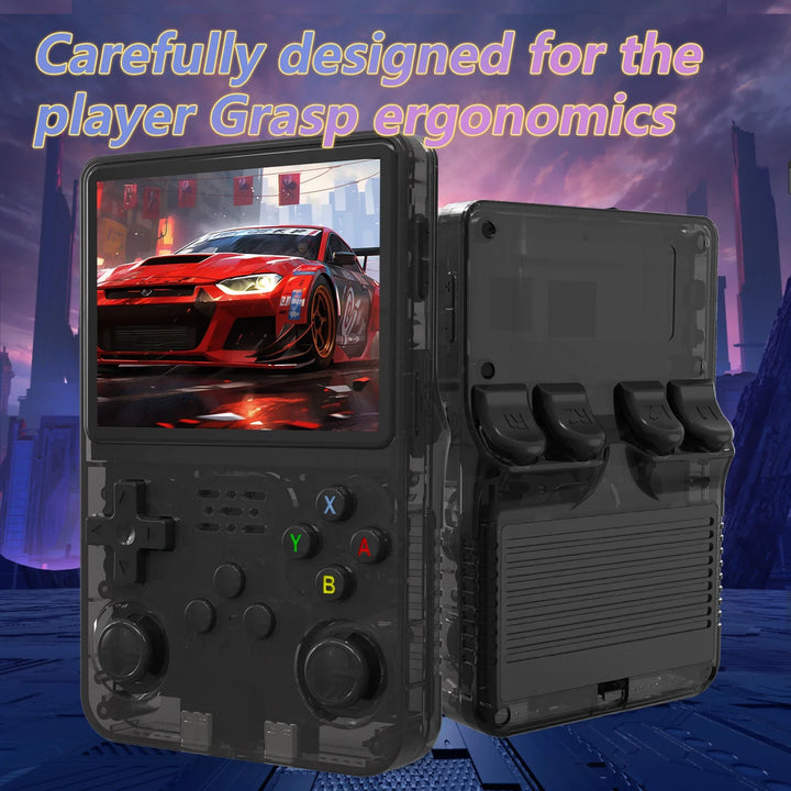 R36S Retro Handheld Video Game Console Linux System 3.5 Inch IPS Screen Portable Player 64GB GamesMultiple colors are available