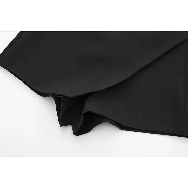 MUJER Women's Shorts Fashion High Waist Shorts Skirts Woman Zip Asymmetric Skirts Shorts 2025 Summer Black White Mini Shorts