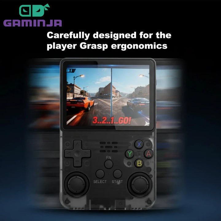 R36S Retro Handheld Video Game Console Linux System 3.5 Inch IPS Screen Portable Player 64GB GamesMultiple colors are available