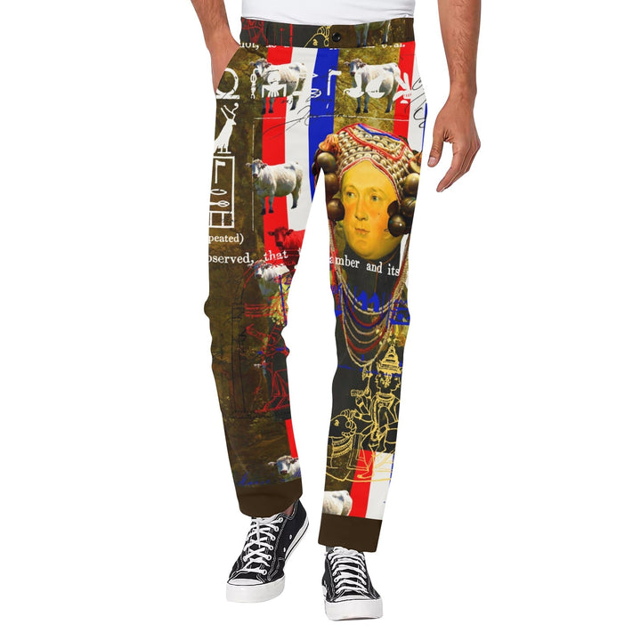 BLEU BLANC ROUGE Men's All Over Print Casual Pants