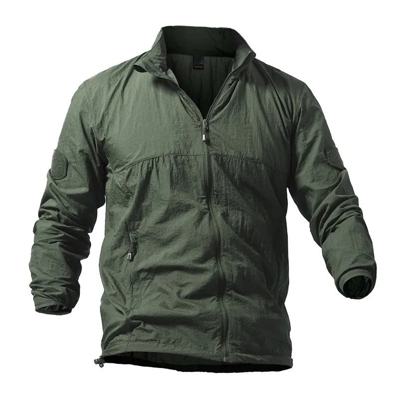Outdoor Jacket For Men Quick Dry Tactic Skin Jacket Men Sunscreen Clothing Hooded Camouflage Ultra Light Thin Windbreaker Jacket