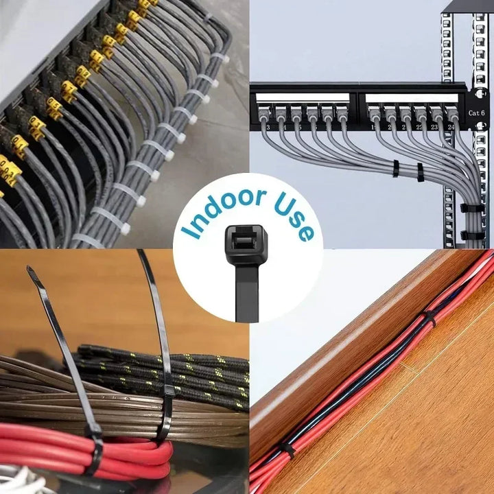 Wholesale Self Locking Nylon Cable Ties Plastic Cord Tie Heavy Duty Cables Fastening Rings Loop Hardware Organizer Wire Straps