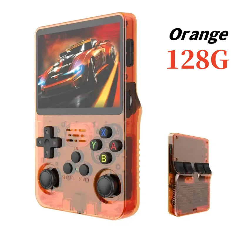 R36S Retro Handheld Video Game Console Linux System 3.5 Inch IPS Screen Portable Player 64GB GamesMultiple colors are available