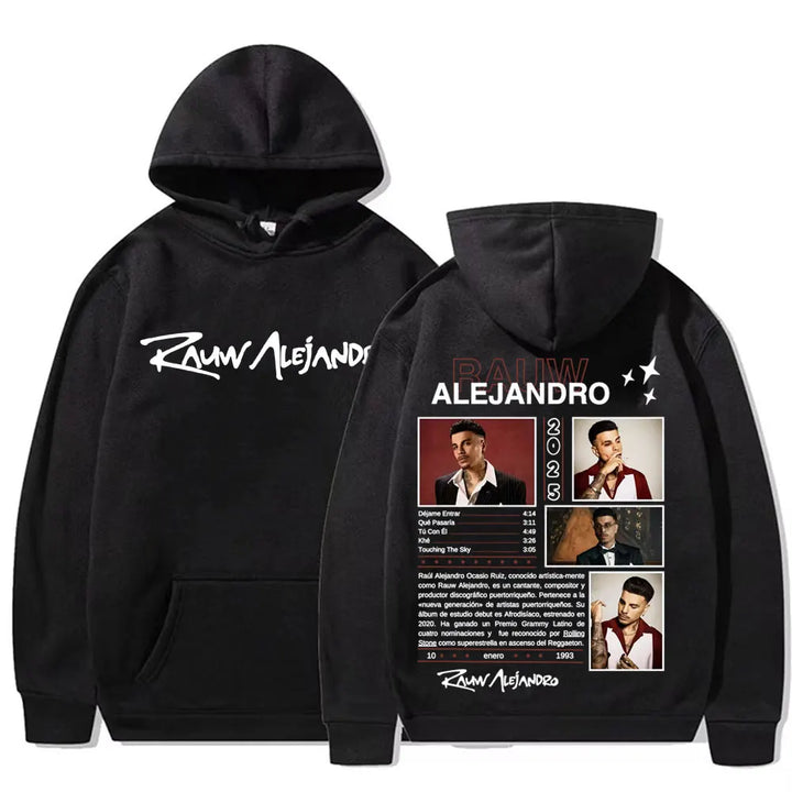 Rapper Rauw Alejandro 2025 Tour Merch Pullovers Men Women Fashion Trend High Quality Hoodies Casual Fleece Bodywarmer Sweatshirt