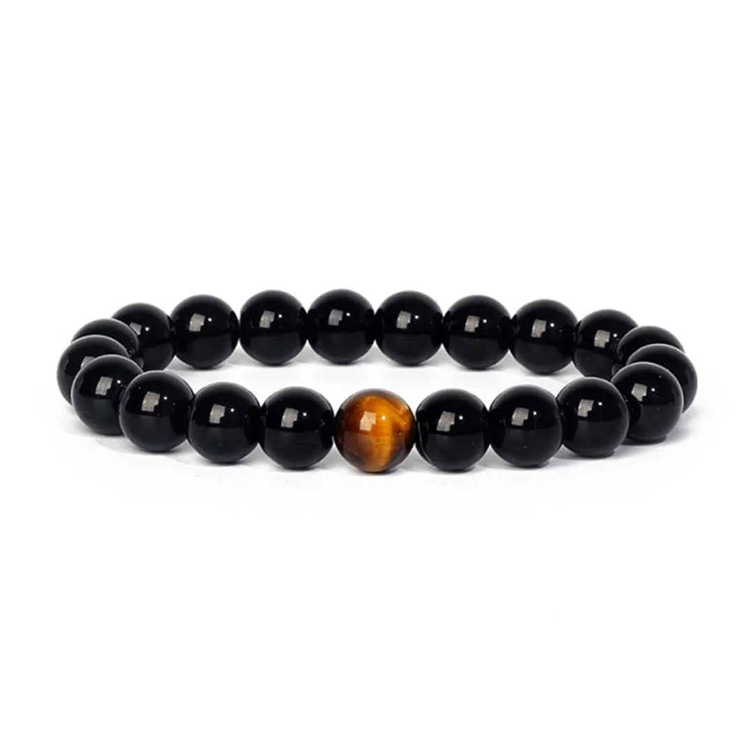 Man Bracelets Magnetic Hematite Tiger Eye Black Obisidian Triple Protection Health Care Women's Bracelet Weight Loss JewelryGift