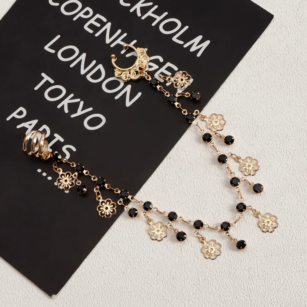 Ear Accessories Body Jewelry Earring with Nose Ring Punk Fashion Nose Clip Rings Trendy Fringe Metal Nose Clip Gift