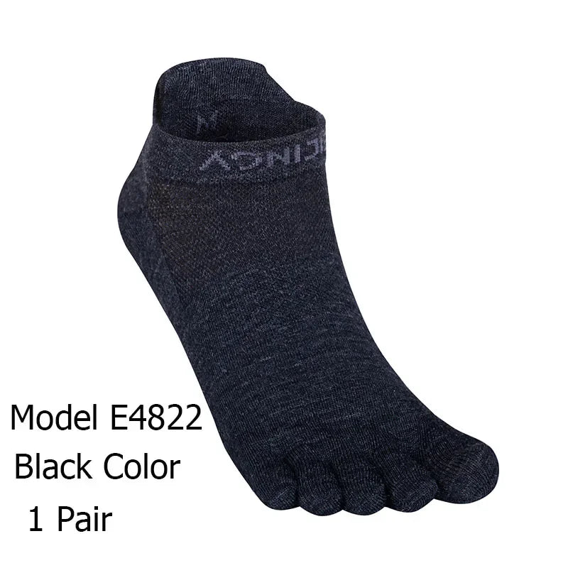 AONIJIE Sports Run Low Cut Athletic Five Toe Socks Quarter Toesocks For Running Marathon Race Trail