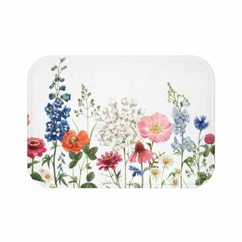 Spring Floral Garden Bath Mat Decor Rug