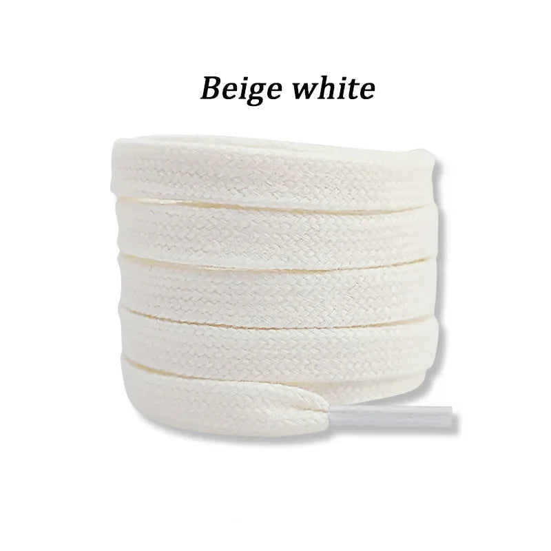 New Flat Cotton Shoelaces for Sneakers AF1 AJ1 Shoelace High-top Canvas Casual Shoe Laces No Elasticity Shoestrings Men Women