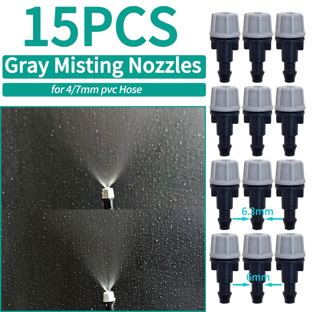 OASIS Greenhouse Watering Sprinkler Dripper Drip Irrigation Garden Adjustable Mist Emitters Stake Micro Spray Rotating Nozzle
