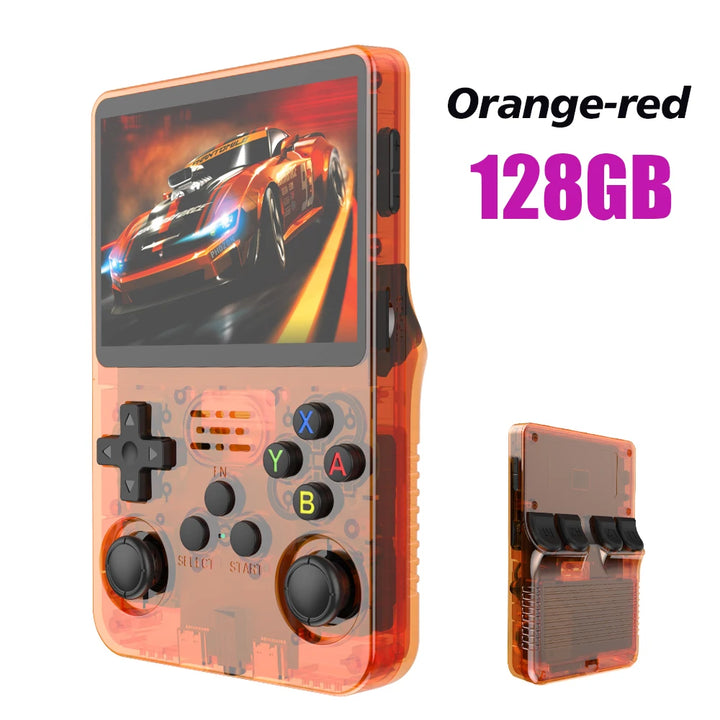 R36S Retro Video Handheld Game Console Linux System 3.5 in IPS Screen  3000mAH Battery 64G/128G TF Card Preinstalled Games