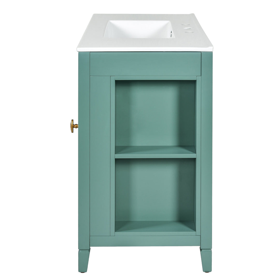 36-inch Bathroom Vanity with 2 Soft Close Doors, Solid Wood Frame