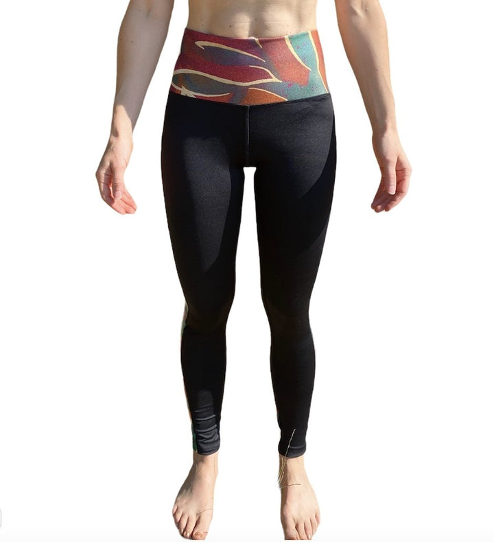 Jungle Yoga Leggings with Pockets (Stripe)