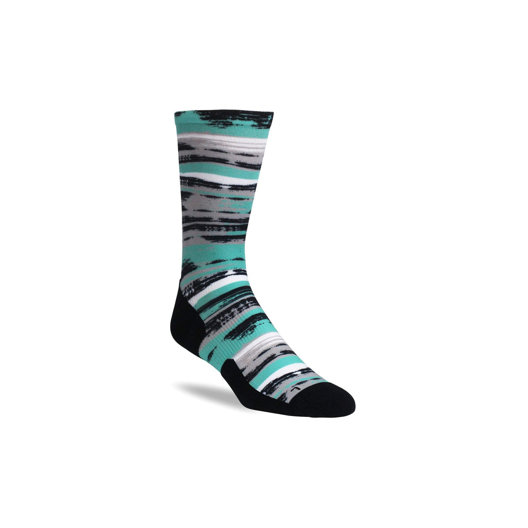 Brush Strokes Run Crew Compression Socks