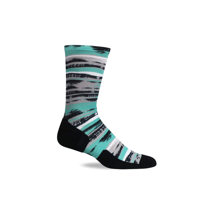 Brush Strokes Run Crew Compression Socks