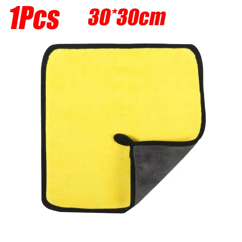 1/2/6pcs Microfiber Cleaning Towel Car Cleaning Cloths Professional Detailing Car Drying Microfiber Towel Wash Towel Accessories