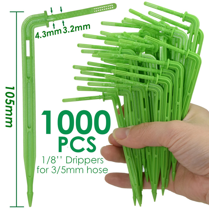KESLA Garden 2L/H Drip Irrigation Watering Saving System Kit Drop by Drop Drippers 3/5mm Hose for Plant Potted Bonsai Vegetables