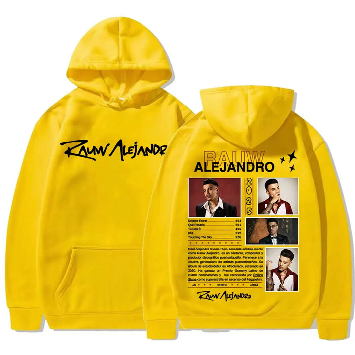 Rapper Rauw Alejandro 2025 Tour Merch Pullovers Men Women Fashion Trend High Quality Hoodies Casual Fleece Bodywarmer Sweatshirt