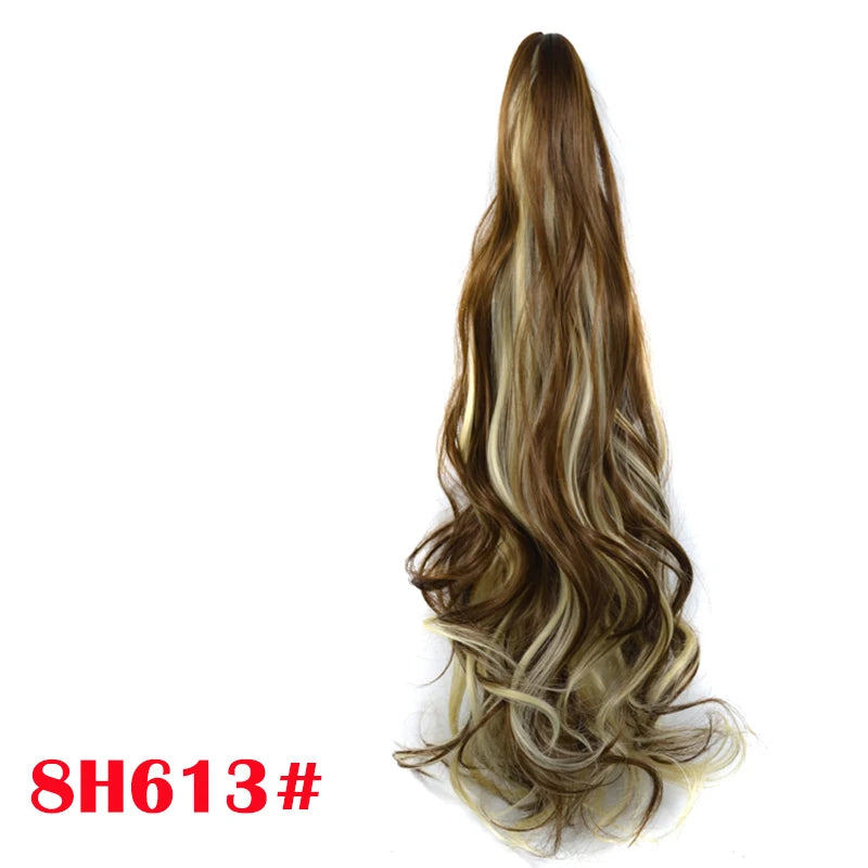 Synthetic Claw Clip On Ponytail Wavy False Hair Extension Hairpiece for Women Accessories