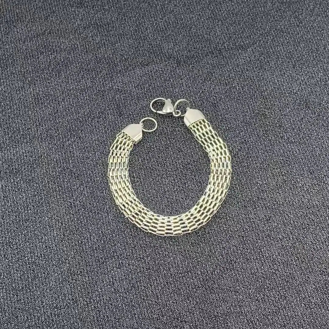 6mm8mm10mm Stainless Steel Mesh Necklaces Bracelets Set Jewelry For Men Women Hiphop Statement  USENSET
