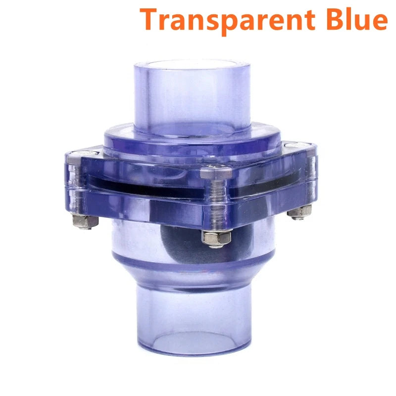 1PC 25~63mm PVC Flap Check Valve Fish Tank Accessories Garden Irrigation One-Way Valve Aquarium Industrial Pipe Non-Return Valve