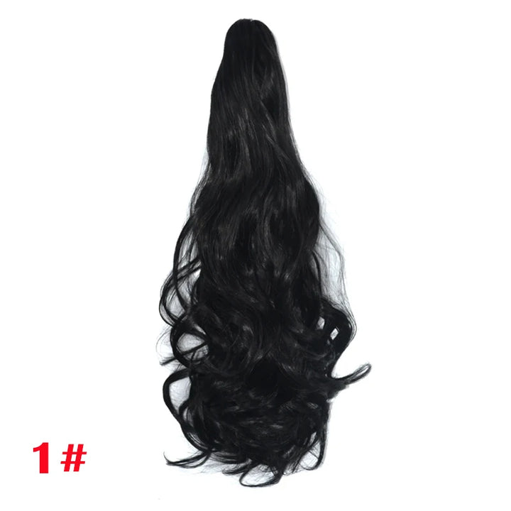 Synthetic Claw Clip On Ponytail Wavy False Hair Extension Hairpiece for Women Accessories