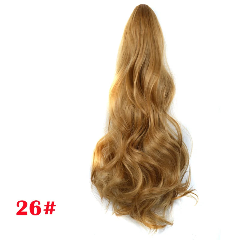 Synthetic Claw Clip On Ponytail Wavy False Hair Extension Hairpiece for Women Accessories