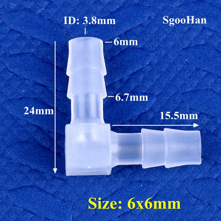 5~200pcs 4~20mm PP Elbow Connectors Aquarium Tank Fittings Air Pump Aerator Pagoda Joint Garden Irrigation Medical Hose Joints