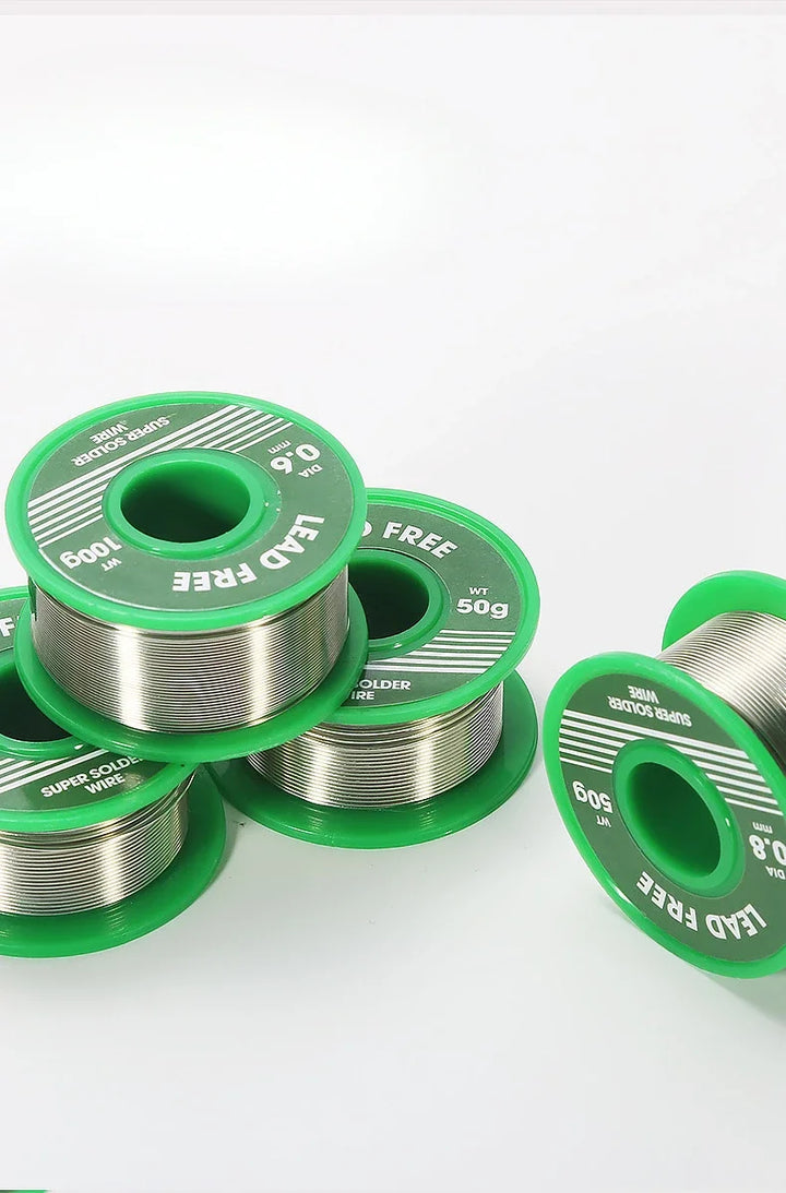 Soldering Tin Wire 0.8 1.0mm Small Coil Electrolytic Soldering Wire 50g Welding With Flux Roll Rosin Core Solder Soldering Wire