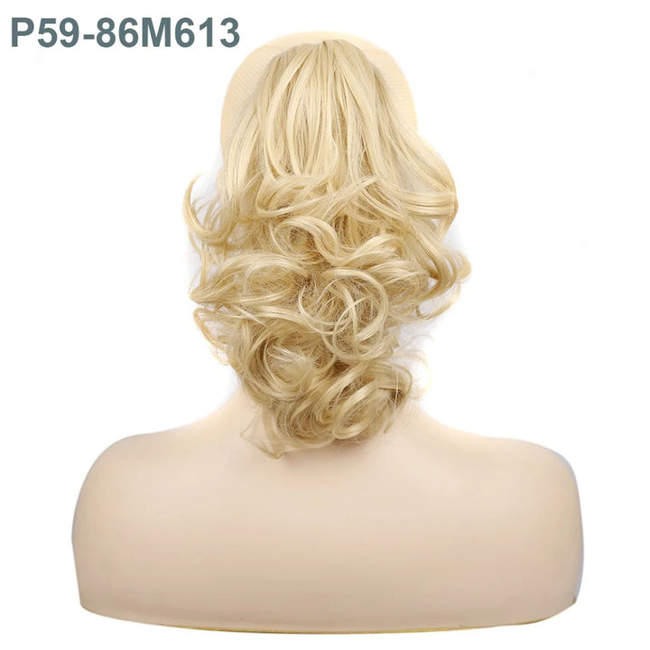 Synthetic Claw Clip On Ponytail Wavy False Hair Extension Hairpiece for Women Accessories