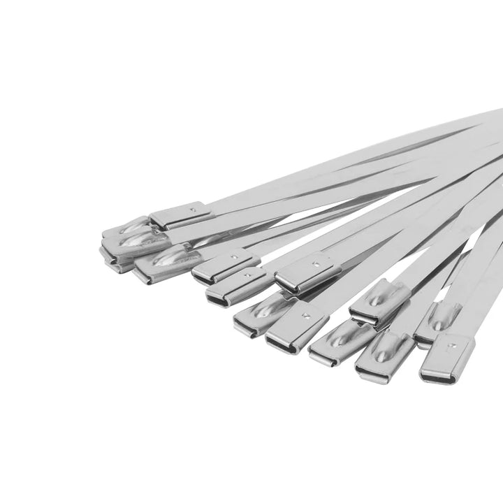 20/40Pcs Stainless Steel Cable Ties Reusable Self-sealing Fastening Ring Cable Tie Multi-Purpose Metal Hardware Cable Organizer